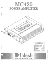 McIntosh MC-420 - Service manual
